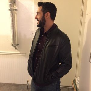 John Varvatos men’s leather jacket